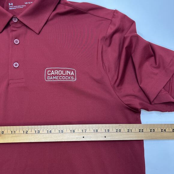 Mens-South Carolina-Gamecocks/Under Armour/Loose/Embroidered/Polo Shirt ~Size L - Picture 8 of 9